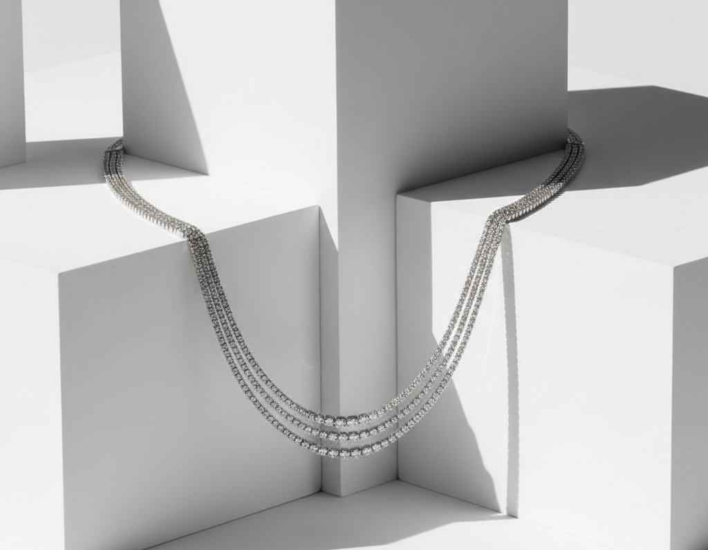 The Triple Aura Tennis Collier