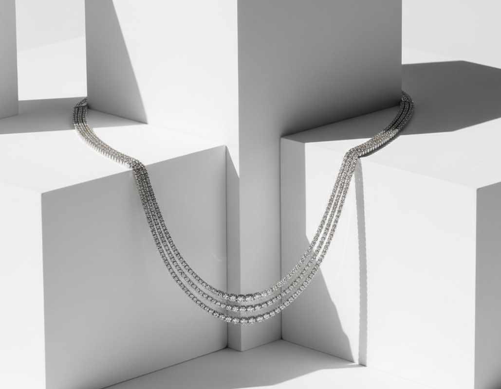 The Triple Aura Tennis Collier