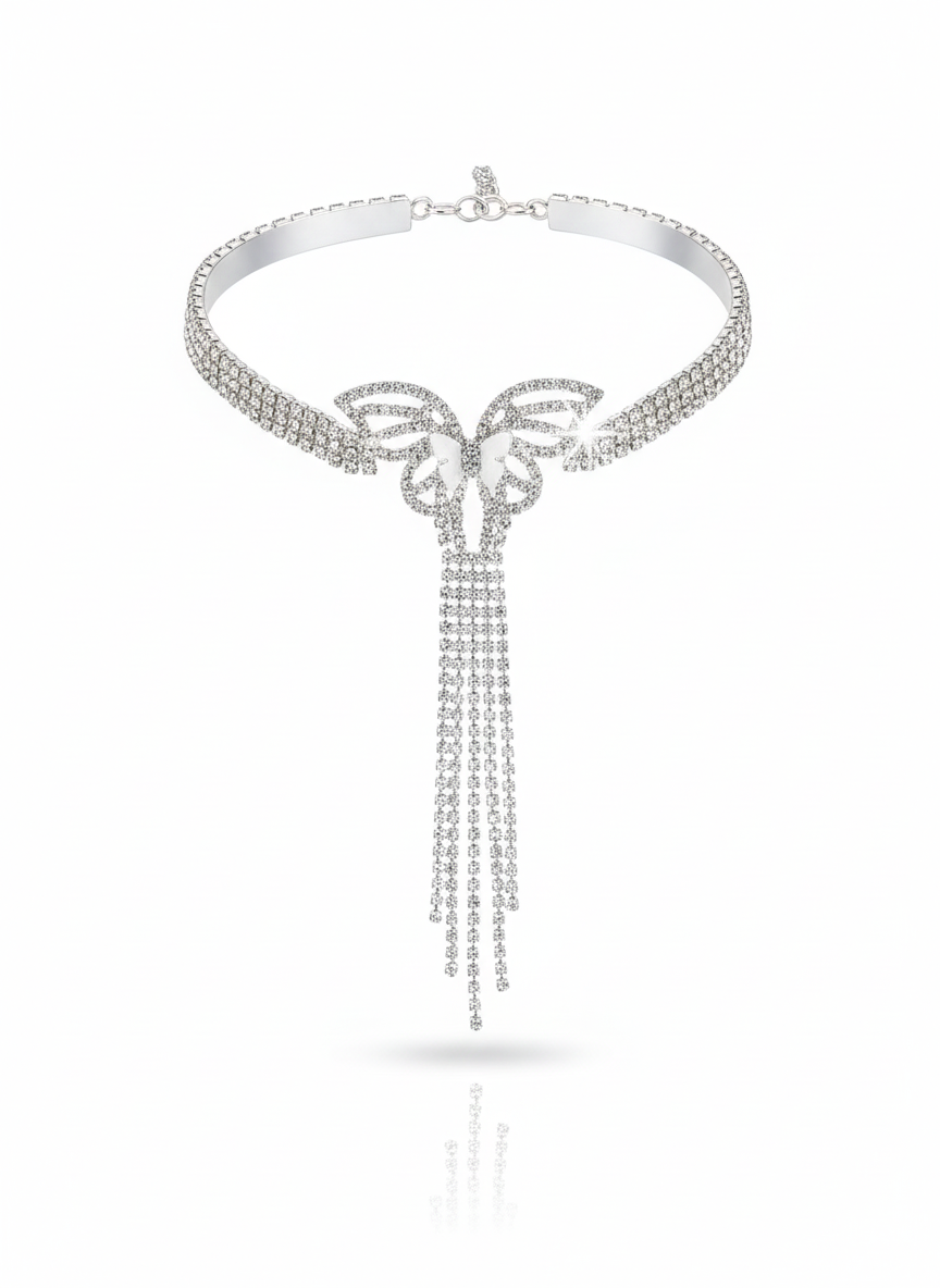 Silver Fringe Necklace