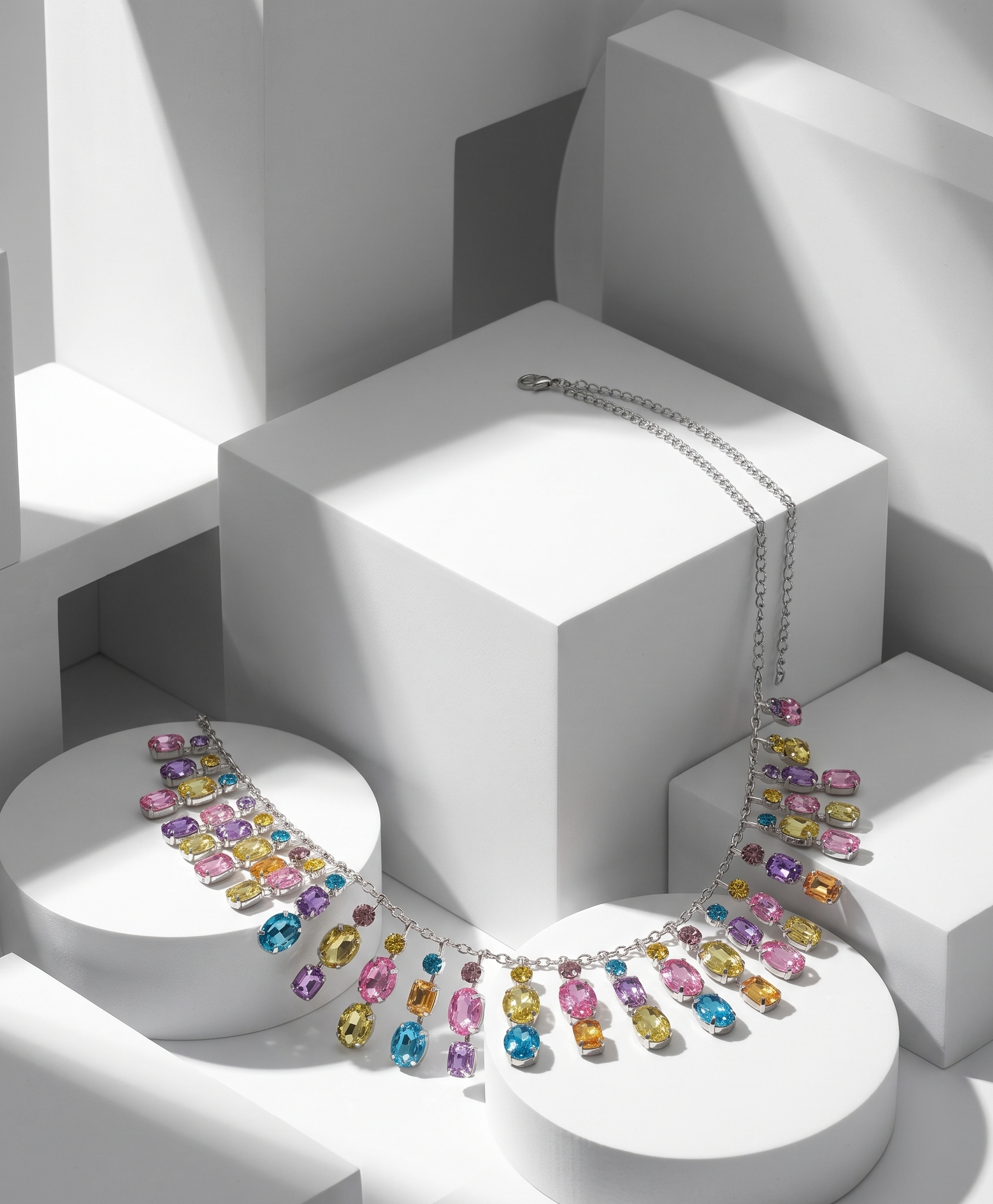 Gemstone Cascade Collar