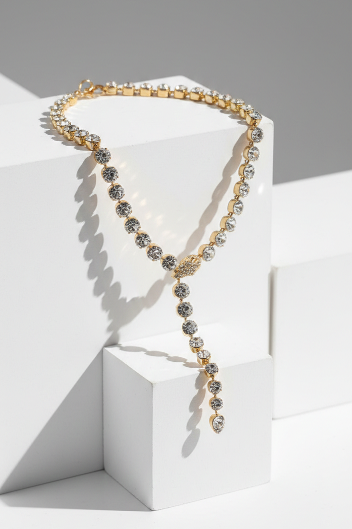 The Serpentine Glimmer Y-Necklace