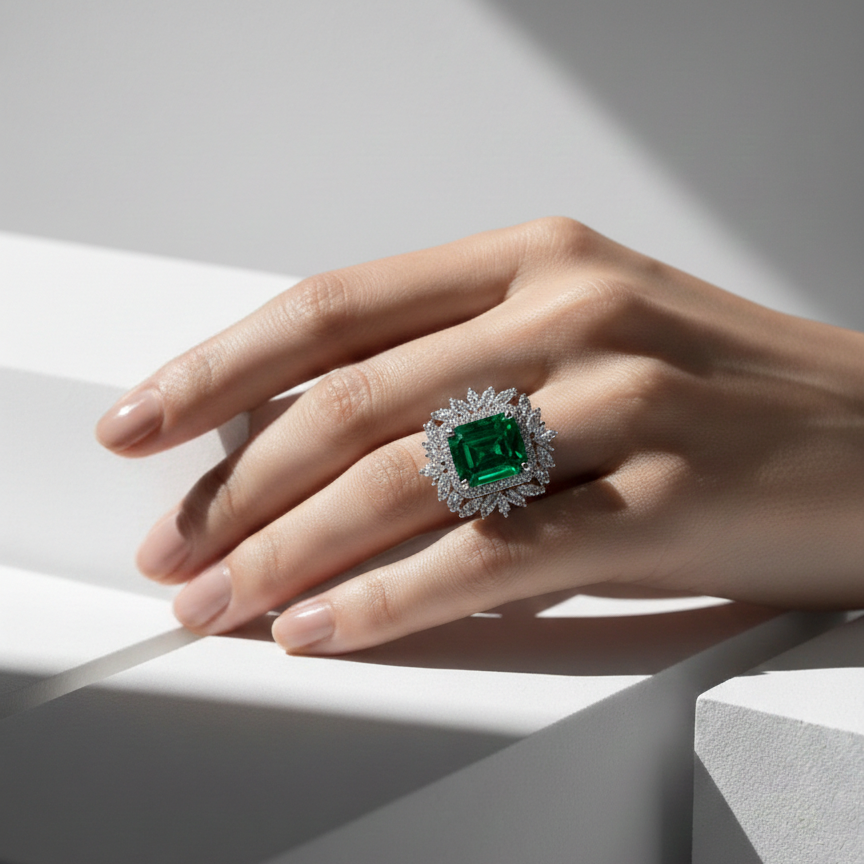 Emerald Solstice Ring