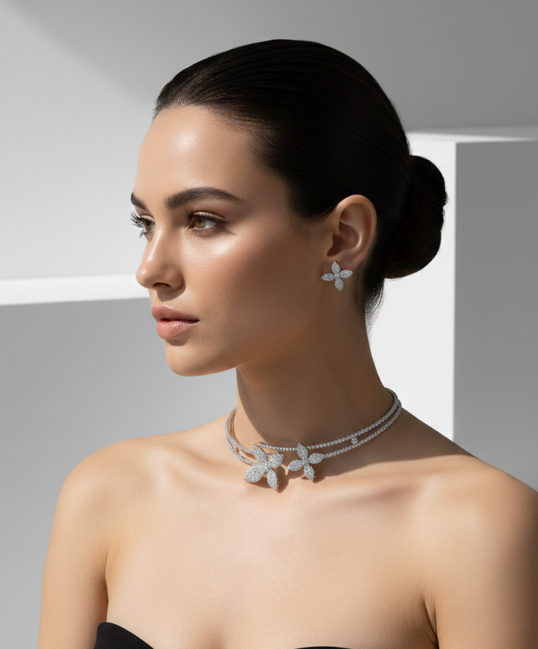 The Frost Bloom Choker & Studs
