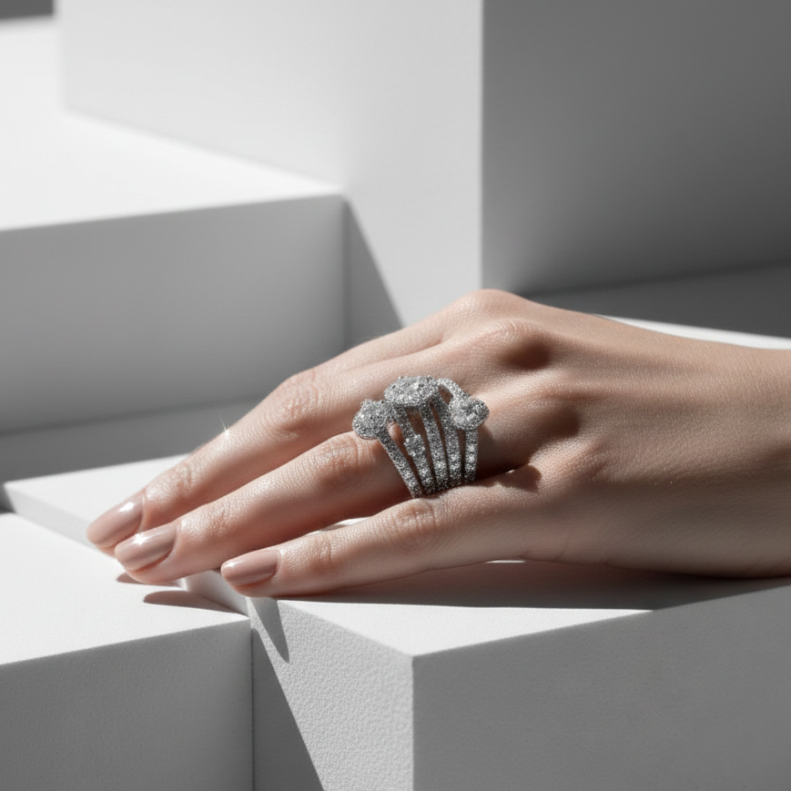 Tiered Meridian Ring