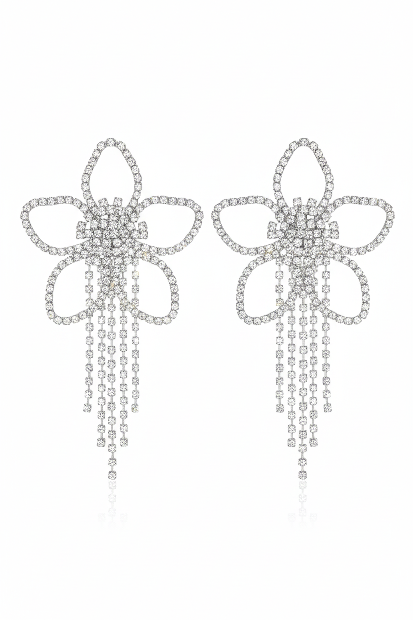 Flower Silver Earrings