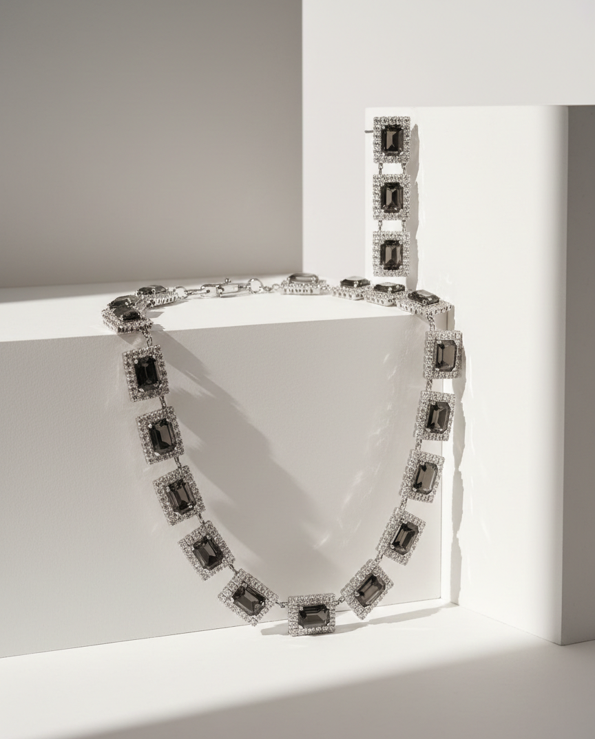 The Obsidian Frame Choker & Drops