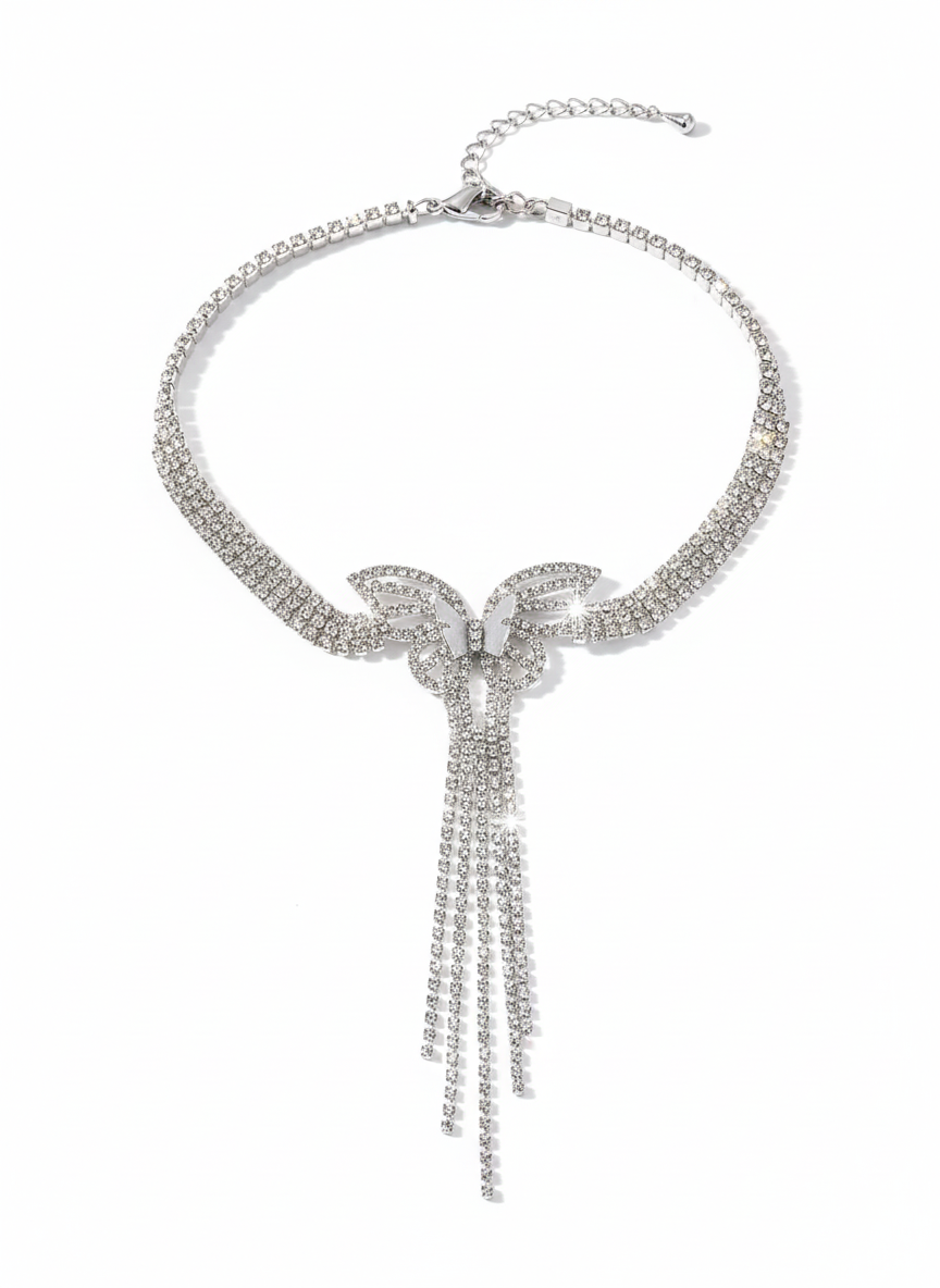 Silver Fringe Necklace