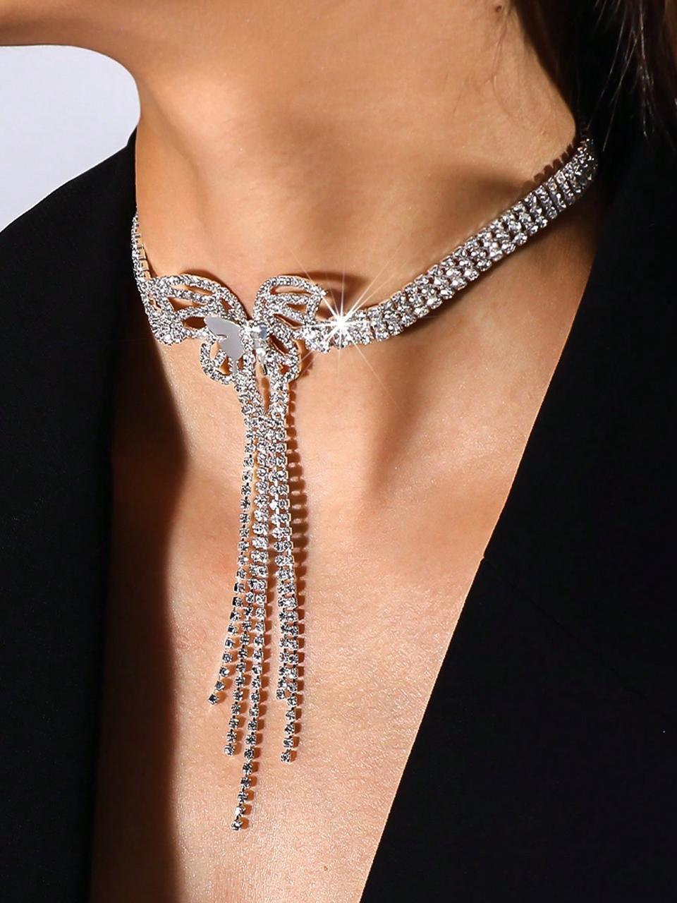 Silver Fringe Necklace