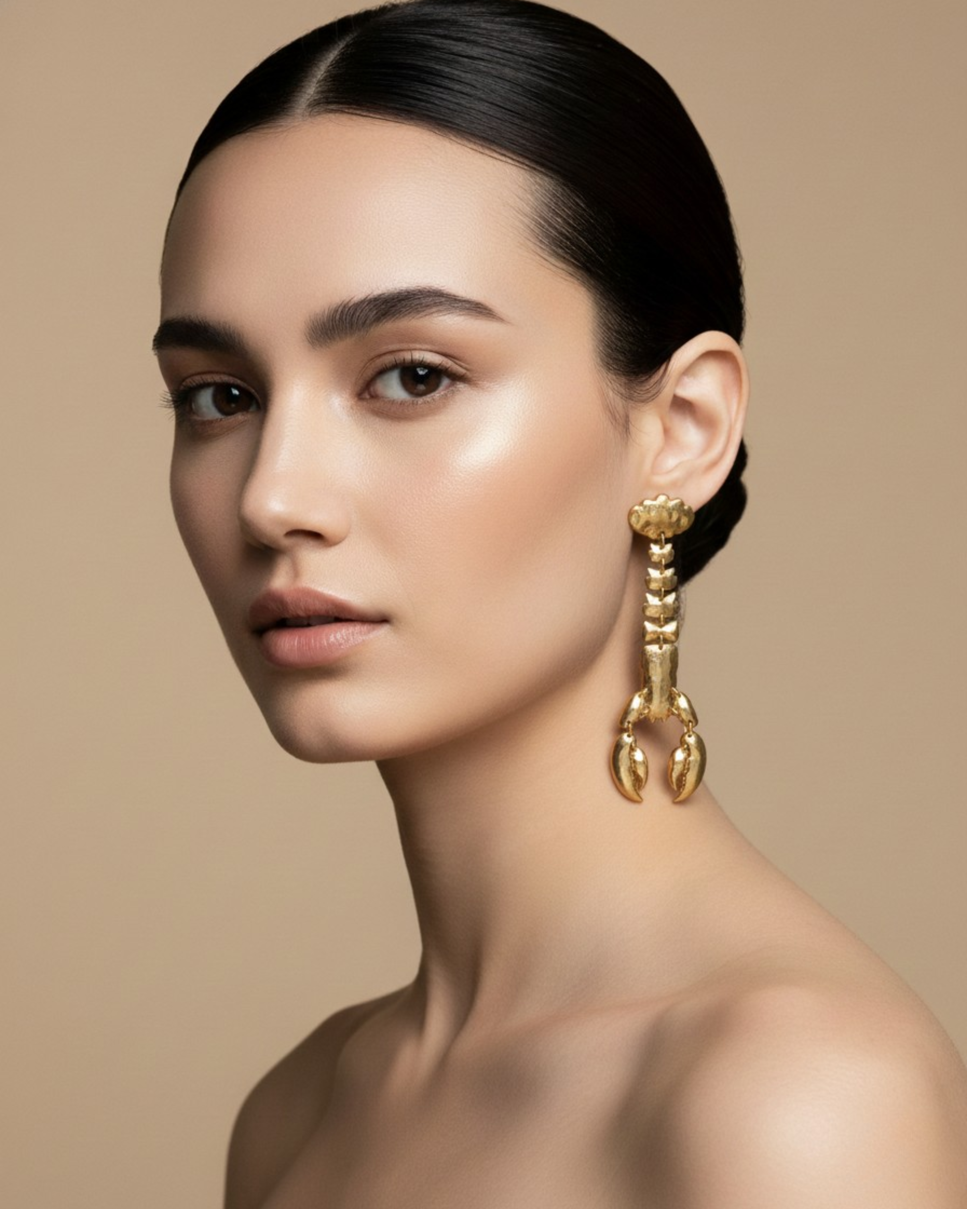 GOLDEN LOBSTER EARRINGS