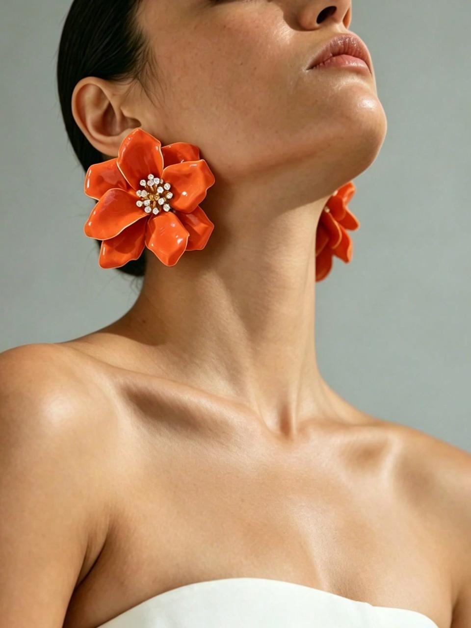 Enamel Earring