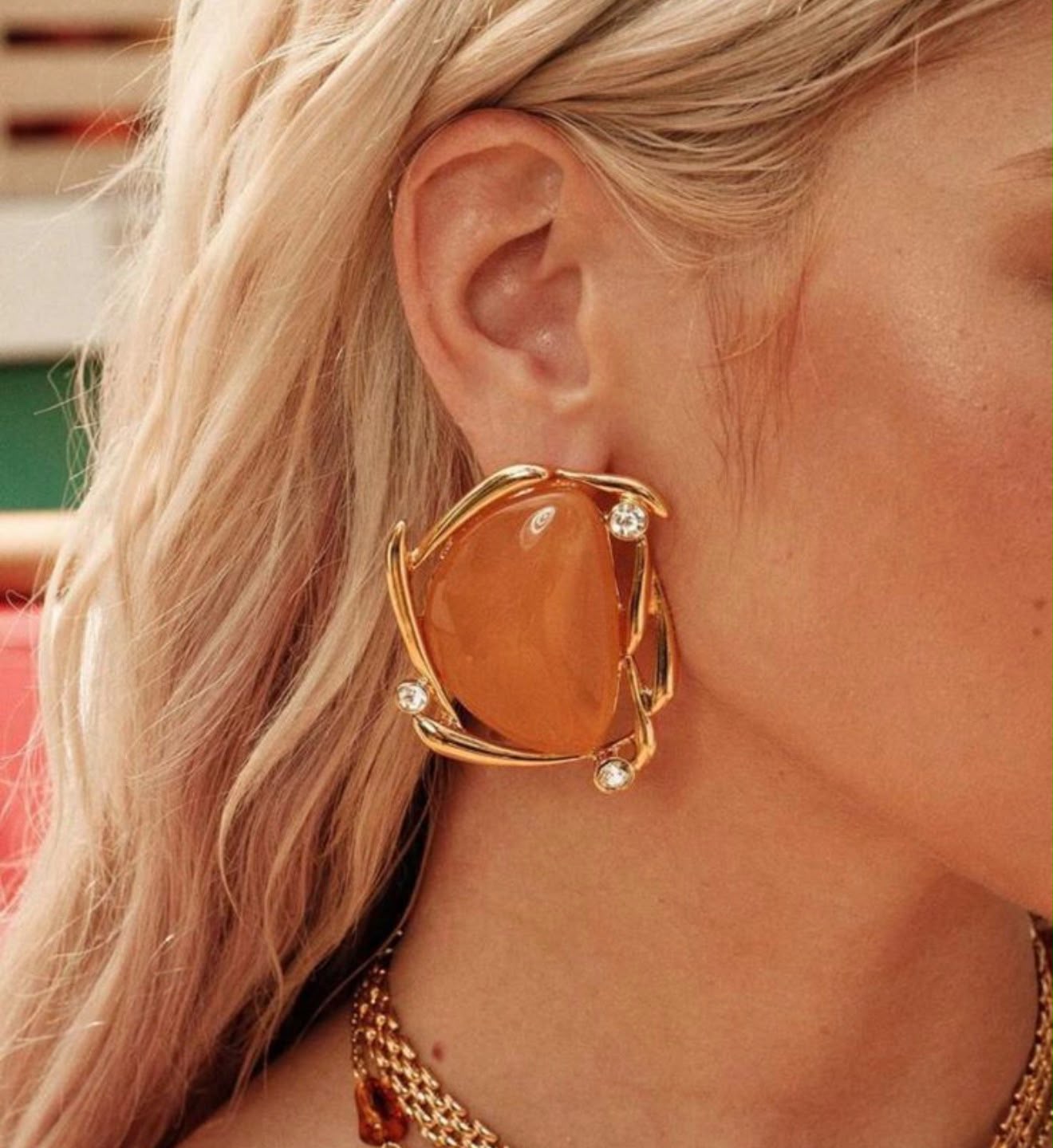 Amber Cage Earrings