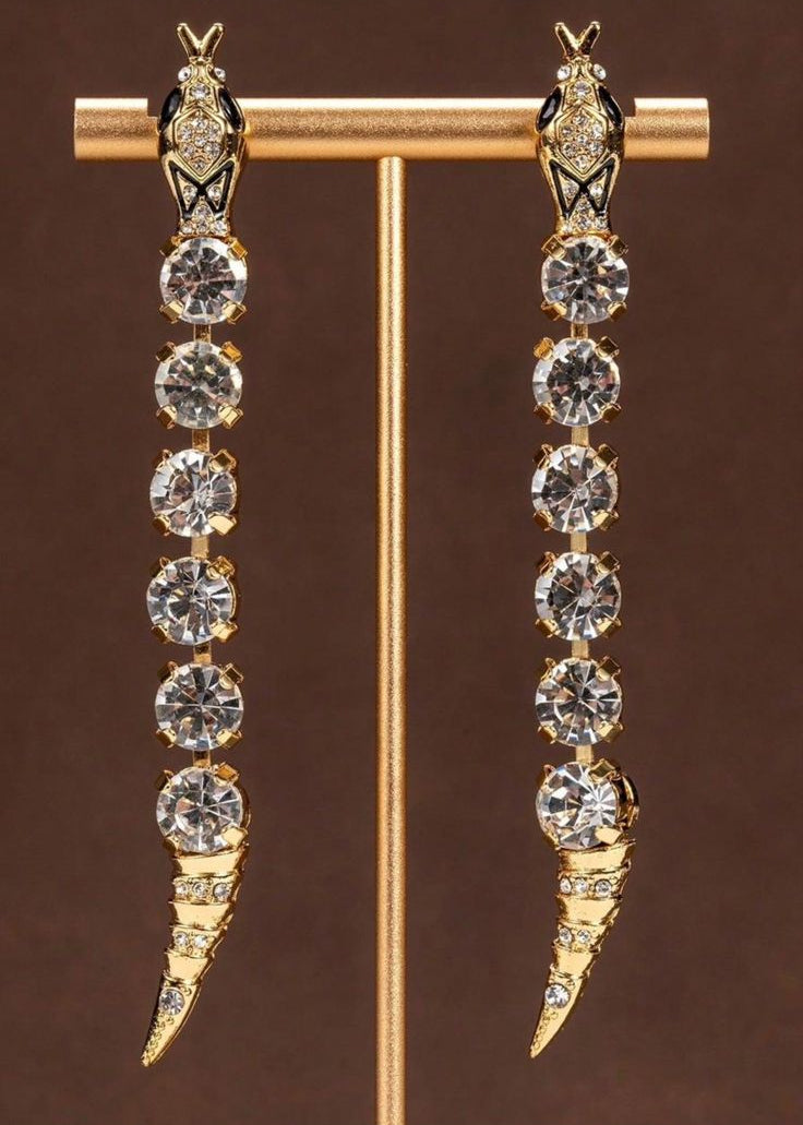 Crystal Snake Earring