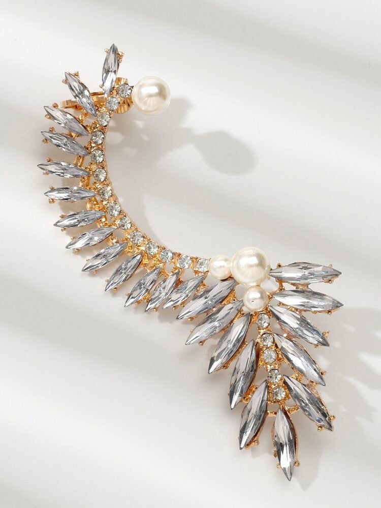 Crystal Leaf Earring