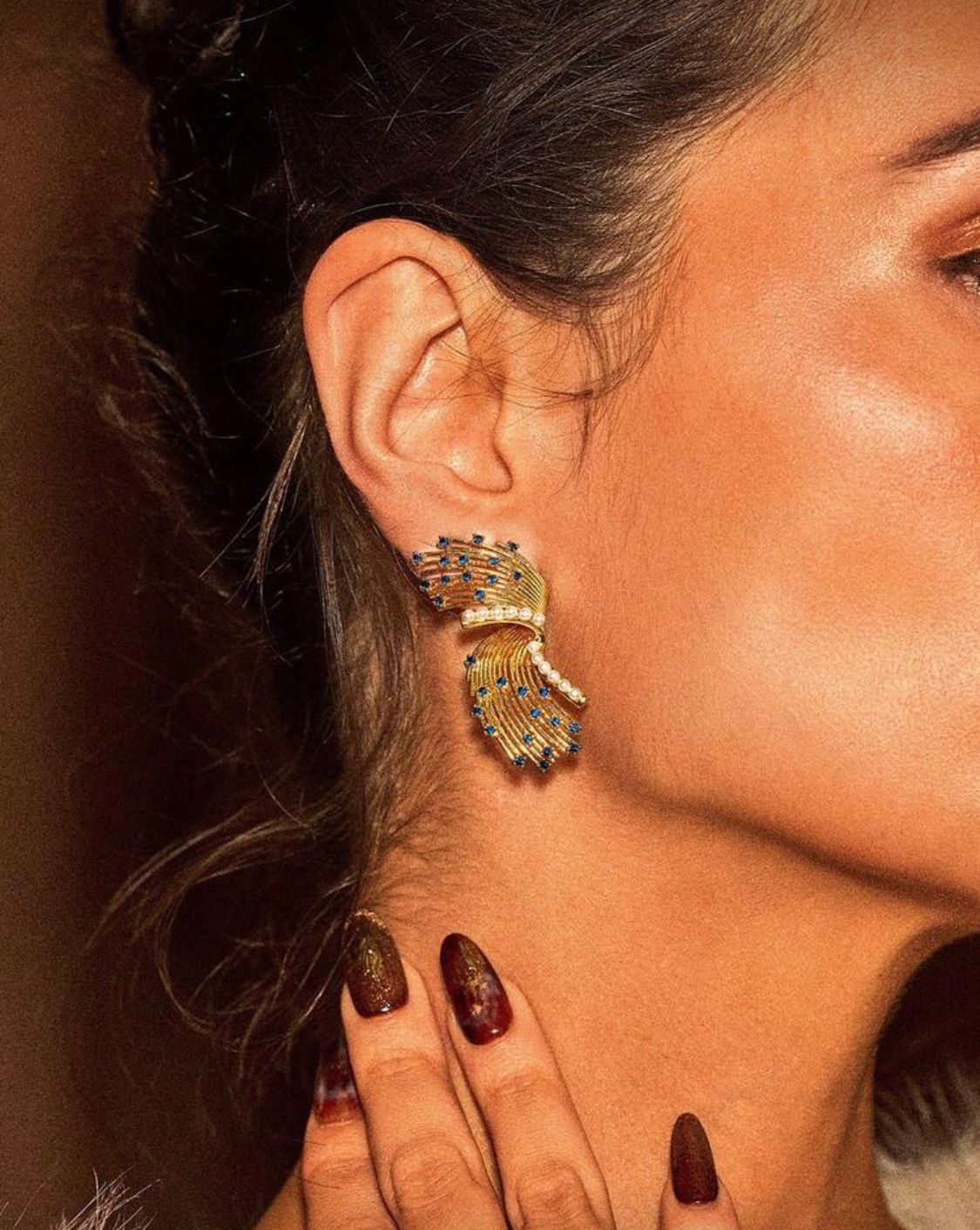 Gilded Pavé Columns