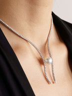 Celeste Pearl Drop Tennis